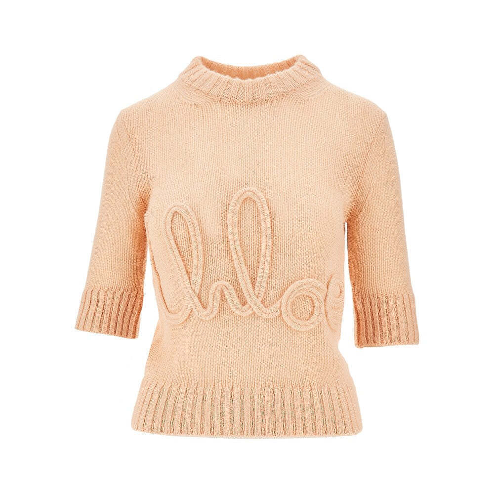 Chloe' Alpaca And Silk Sweater With Logo